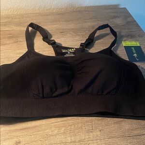 Avia Black Sports Bra with Adjustable Straps